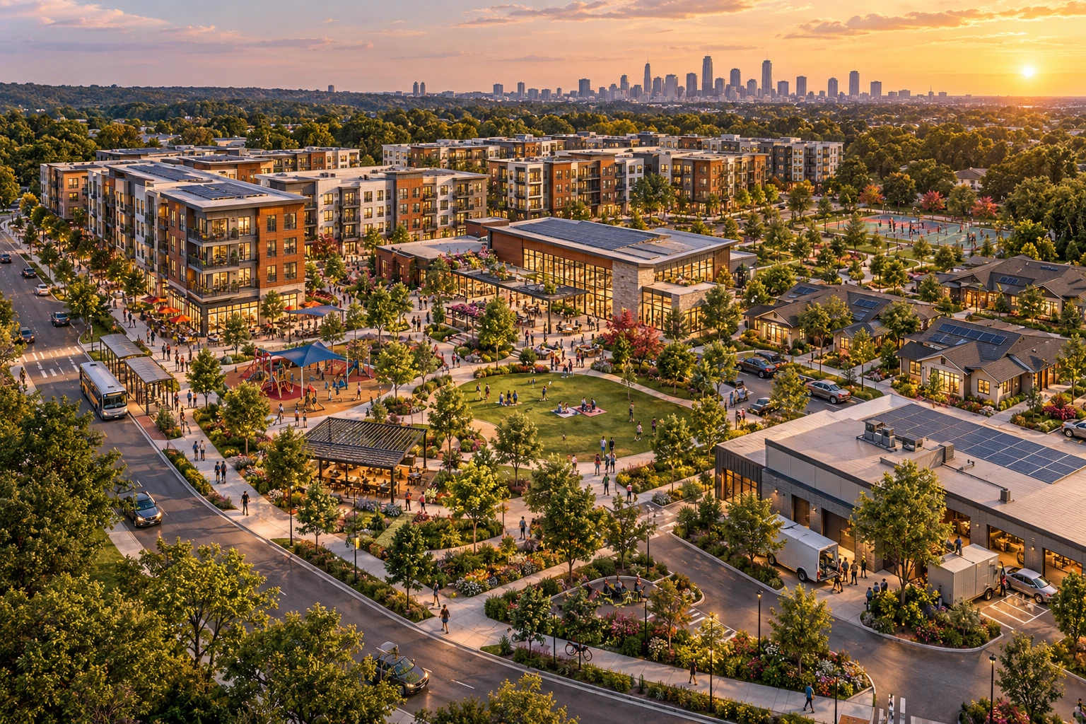 Architectural visualization of Dream City