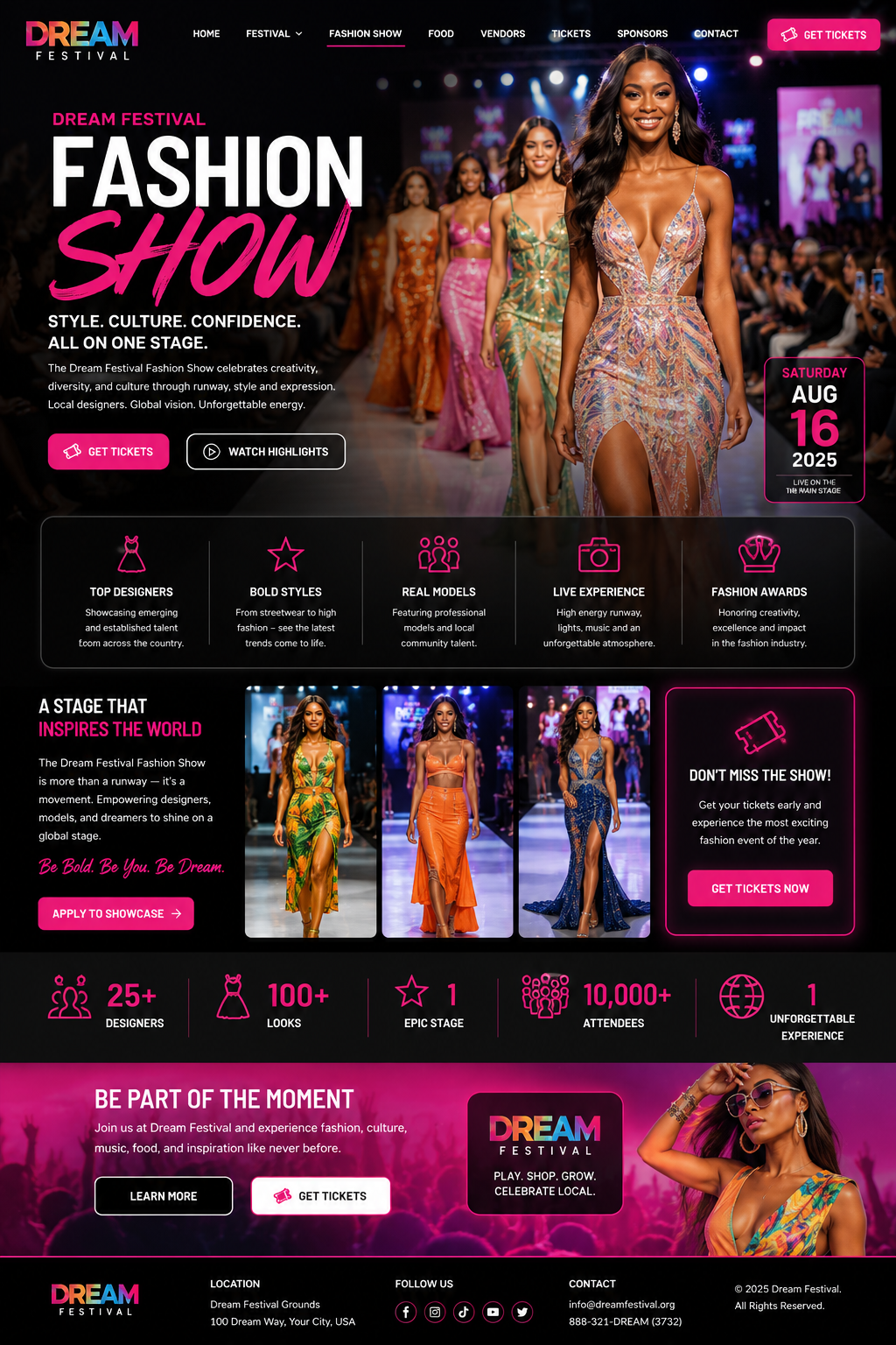 Dream Festival Fashion Show runway hero image