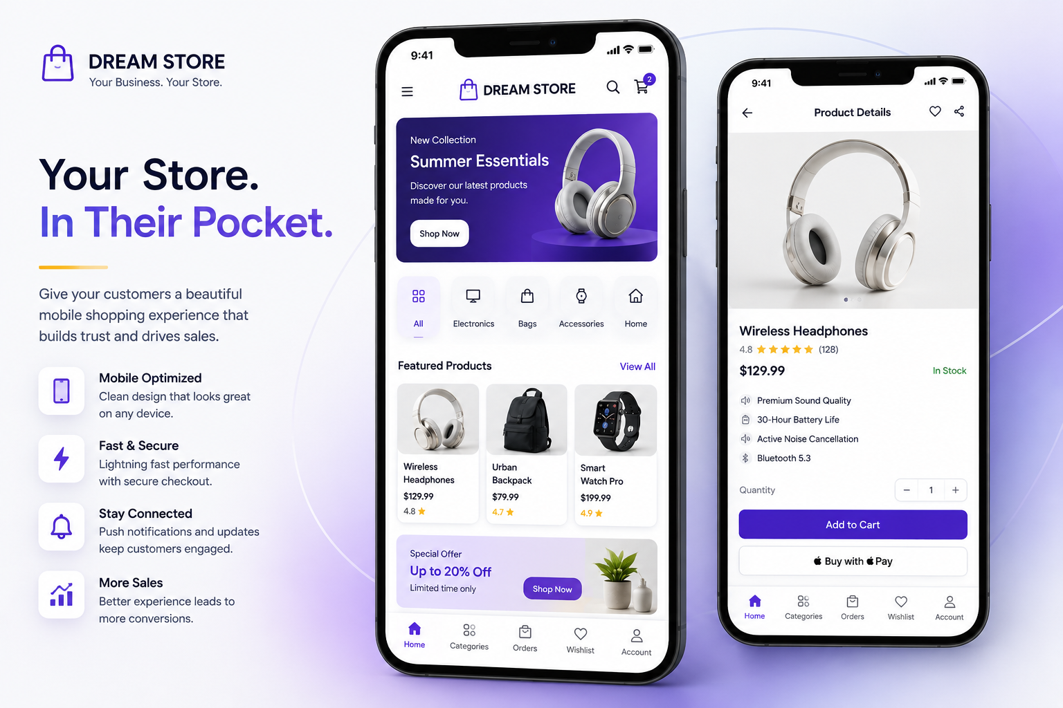 Dream Store mobile shopping experience
