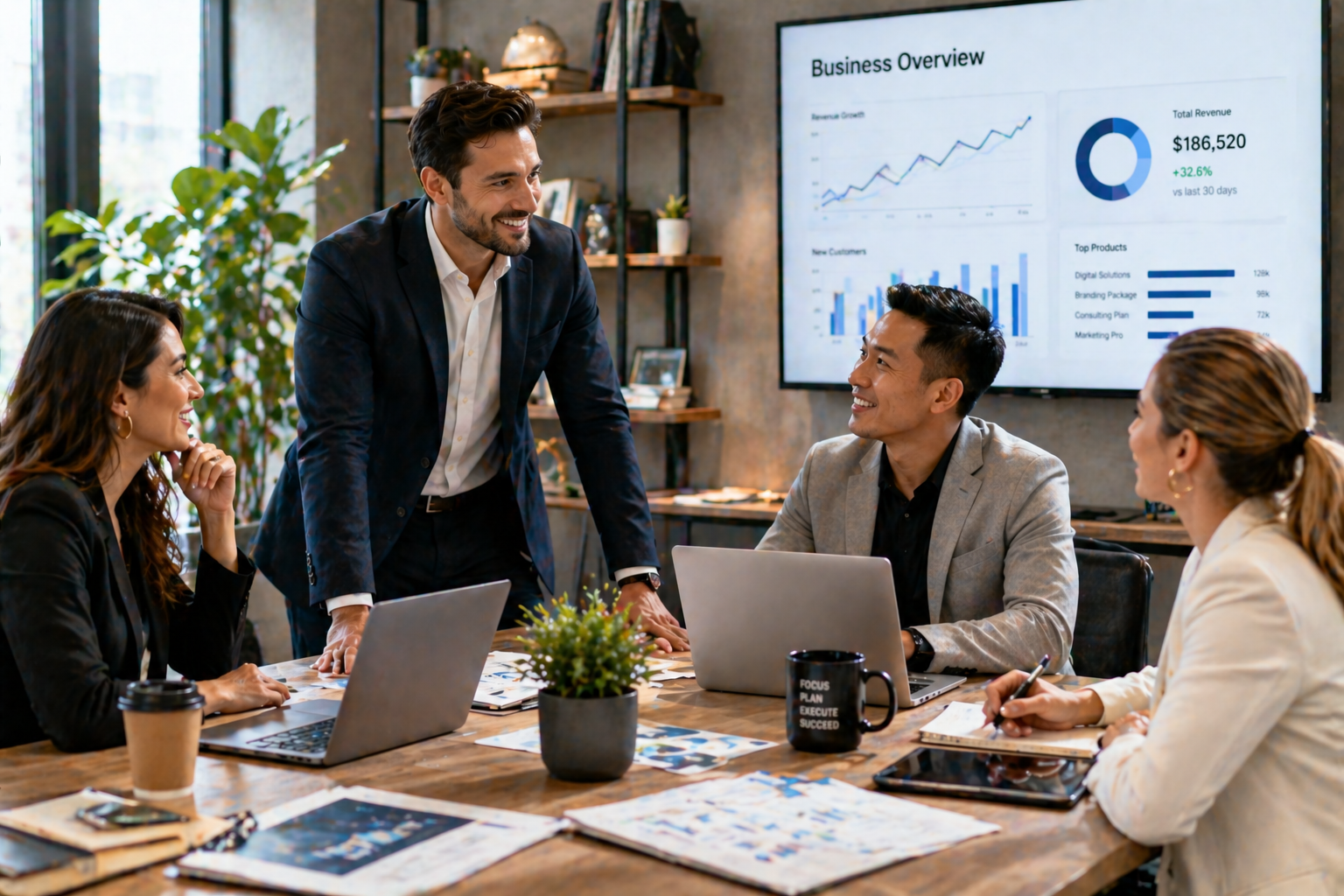 Professional business growth team